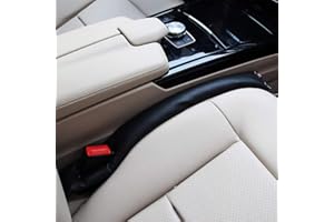 Fliyeong Schwarz Autositz Gap Filler Stopper Innen Zubehör Universal Pu-Leder Auto Sitzpolster Lücke Spacer Füller Polsterung (2 Stücke)