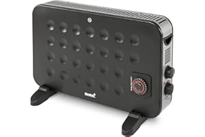 MaxxHome Chauffage Electrique - Radiateur Electrique - 24h Timer - Chauffage 3 Niveaux de Chaleur - Radiateur d'Apoint - Puissance 2000W - Noire [Classe énergétique A+]