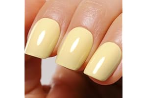 Ozzeal Pastel UV Nail Polish, 15 ml Light Butter Yellow UV Gel Nail Polish Soak Off LED Gel Nail Polish Spring Summer Starter Manicure Salon DIY Gel Nail Polish at Home for Girls