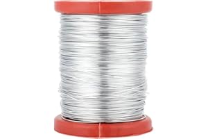 JADPES Fil Inox, Fil d'acier spécial nid d'abeilles Fil de Fer de Cadre de Fil d'acier de Cadre d'apiculture de 0.5mm Fil Acier Inoxydable pour l'outil de Cadres de Ruches(Stainess Steel)