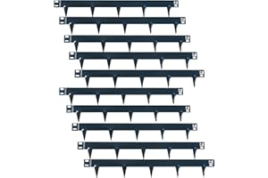 UNIGARDIA Flexible Rasenkante aus Metall 10 m - Garten Metall Beeteinfassung 150 mm Hoch - Beetbegrenzung Einfach einschlagen, 1 Paar Montagehandschuhe inklusive, Anthrazit