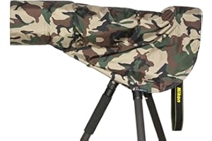 Rolanpro Housse de pluie imperméable pour objectif de Téléobjectif Housse de pluie/imperméable Vert armée Camo Guns Vêtements XS