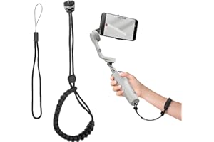 DAWRIS Pasek na rękę do aparatu ze śrubą 1/4 do DJI Osmo Mobile 7P – regulowany pasek na nadgarstek z nylonu, kompatybilny z gimbalem, kamerą sportową i stabilizatorem smartfona