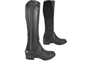 AK RIDING SPORTS LTD AK Flexi Crystal Reithalb-Chaps mit Konturenbeschlag