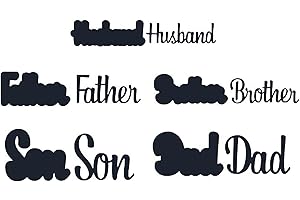 Briartw Family Members Husband,Father,Brother,Son,Dad Words Cutting Dies for DIY Embossing Stamping Album Photo Handmade Paper Cards Craft Tool