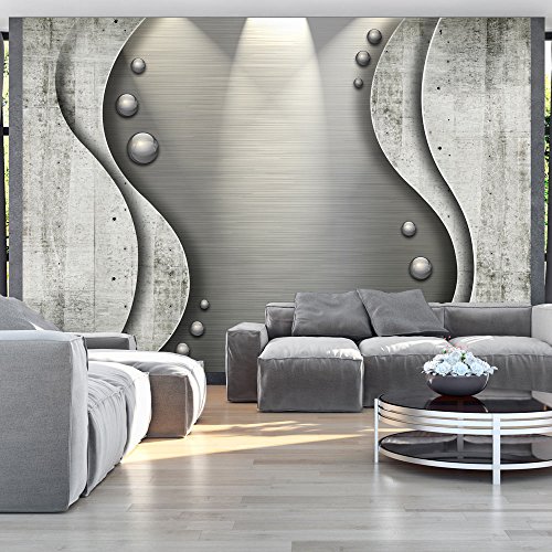 FOTOTAPETE 400x280 cm - VLIES TAPETE PREMIUM - PROFI QUALITÄT - 3 Farben zur Auswahl - Top moderne Wanddeko - Wandbilder XXL - Riesen Wandbild - Top Design Tapete - Neue exklusive Edition mit noch besser Druckauflösung - Deutsches Premium Vlies - Beton Kugeln Abstrakt f-A-0227-a-b