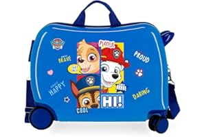 LA PATRULLA CANINA Paw Patrol Be Happy Kinder-Koffer Blau 50x39x20 cms Hartschalen ABS Kombinationsschloss 38L 2,1kgs 4 Räder Handgepäck