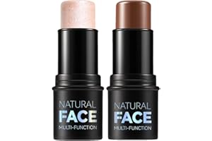 LONGYIER Stick per il contouring evidenziatore e bronze, uno stick professionale per il contouring del viso, facile da usare, con una buona copertura, a lunga durata e impermeabile (#2,6, medio)