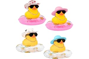 KRYMSON 2 pezzi decorazione per auto anatre per cruscotto auto, accessori auto, anatra in gomma personalizzata, decorazione per auto, decorazione per cruscotto, accessori per auto interessanti