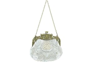 Ro Rox Margeret Bolso de Mano de Fiesta de Graduación Bordado Retro Vintage