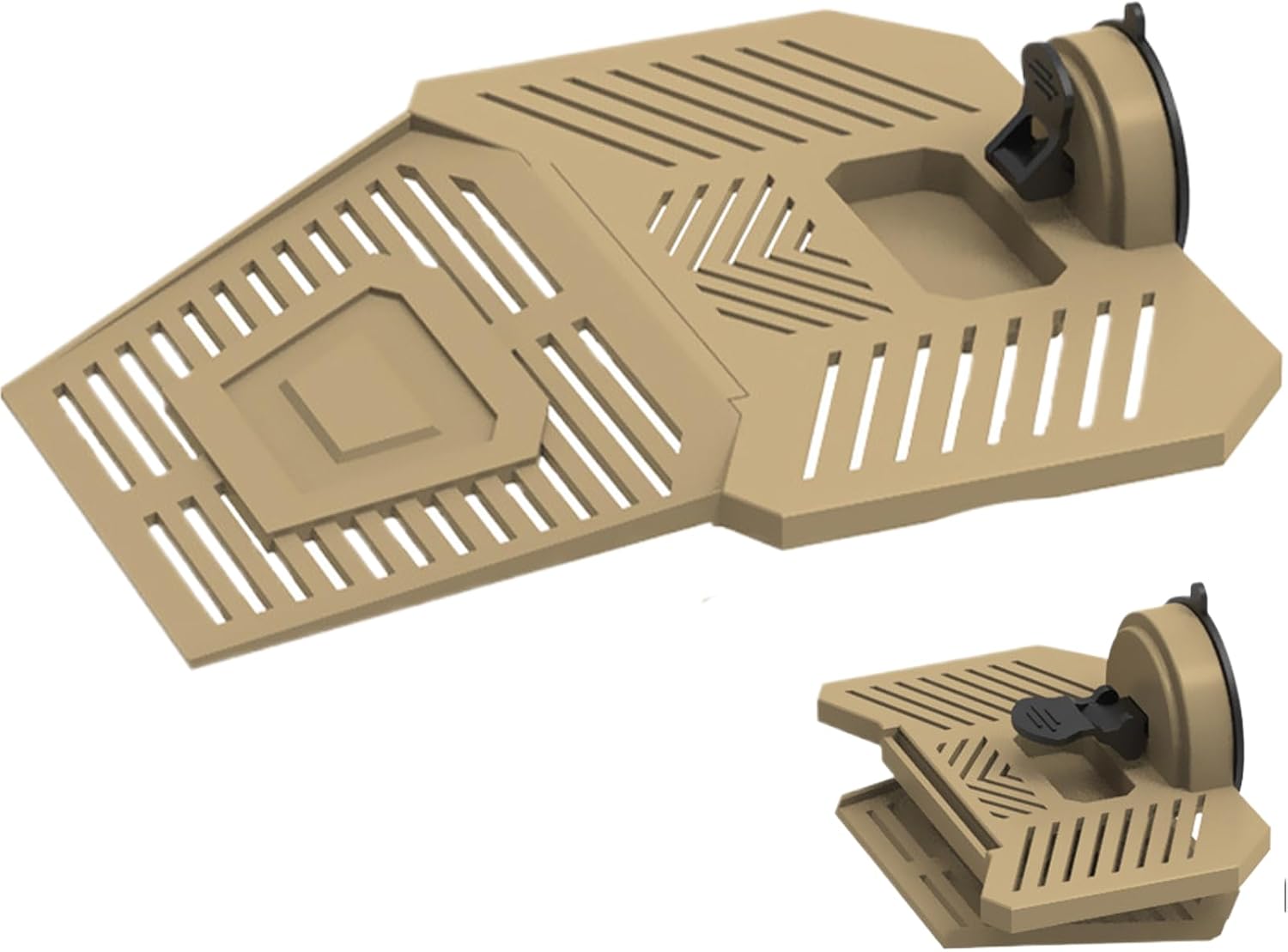 Rampa Para Escalar Tortugas: Muelle Estable Para Tomar El Sol, Muelle Para Reptiles De Alta Tracción, Soporte De Succión Industrial, Bandeja Para Refrigerios Integrada, Accesorio Para Hábitat Acuático
