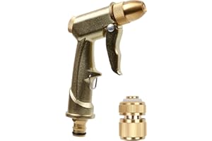 Pistolet Arrosage Jardin, LERANXIN Golden Pistolet Arrosage, Réglables Spray D'arrosage de Jardin Pistolet, Peut être Utilisé pour le Jardin, la Pelouse, le Nettoyage de Voiture