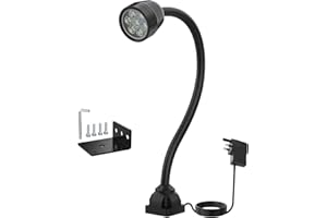 YOUTEMEI Work Light,14W Led Lamp, IP65 Water Proof Flexible Gooseneck Lamp 1400 Lumens for Lathe Milling, Drill Press, Industrial Lighting [Energy Class A+++]
