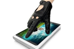 ‎ZLUXURQ ZLUXURQ Damen Retro Weiche nd Dünne Ausgezeichnete Lammfell Leder Qualität Touchscreen Fahrhandschuhe