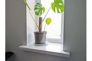 GENERIC White UPVC Window Board/Cill Cover 1.25m Long 9mm Thick Including End Cap Plastic Window Sill Capping (225mm Depth)