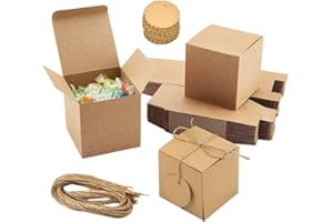 Anyasen 50 pezzi scatole bomboniere scatole bomboniere scatoline Cartone (7x7x7cm)