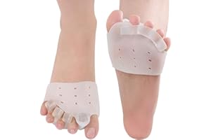 MOTEEN Gel Metatarsal Pads for Hammer Toe Straightener, Silicone Toe Stretchers and Alignment, Bunion Corrector Pads, Toe Straightener, Ball of Foot Cushions, Hallux Valgus Corrector, Overlapping Toe Spacer