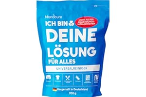 MONOCURE ICH BIN DEINE LÖSUNG FÜR ALLES Monocure Fleckenentferner Kleidung Ich Bin Deine Lösung für Alles, Oxi Action Pulver entfernt Geruch, hartnäckige Flecken | Waschkraftverstärker und Weißauffrischung | Ohne Chlor, Duftstoffe, 900g