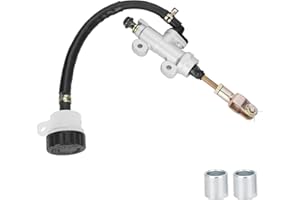 Maître-cylindre de frein arrière avec réservoir pour GY6 Yerf Dog GX150 150cc Go Kart ATC-250R 50cc 70cc 90cc 110cc 125cc Dirt Bike Argent