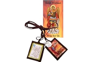 Westmon Works Saint Michael Skapulier Set Traditionelle Wolle katholische Schutz-Zubehör mit Heilige Gebetskarte