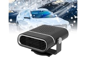‎RILOER Riloer Heizlüfter Auto Heizung Autoheizung 12V 120W Anti Beschlag und Enteiser mit 360° drehbarem Zigarettenanzünder Stecker