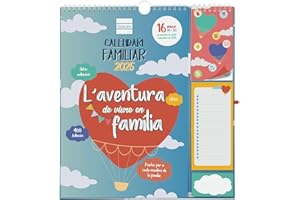 Finocam - Calendario de Pared Plus 16 Meses 2024 2025 Mes Vista Septiembre 2024 - Diciembre 2025 (16 meses) Familiar Catalán