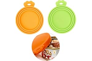 FUOXUL 2PCS Universal Can Covers for Tins Silicone Tin Lids for Cans Effective Airtight Seal Dog Cat Pet Food Cover Household