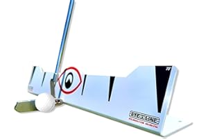 EyeLine Golf 70 Degree Edge Putting Plane Rail - Portable use Outdoors or Indoor Putting mat. Training Aid. Made in USA. Alignment, Stroke Length, Stroke Path Instant Short putt Improvement. 24 in.