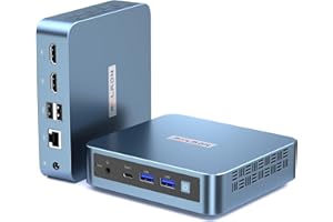 PELADN WI-6 Mini PC, 12th Gen N100 (bis zu 3,4 GHz), 16 GB DDR4 RAM, 512 GB M.2 SSD, 4K Dual Display & Type-C, USB3.2, WiFi5, BT4.2, Win 11 Pro für Zuhause/Büro/Schule