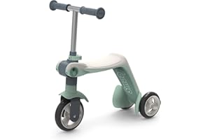 Smoby - Patinette Réversible 2 en 1 - Porteur et Trottinette - Transformation Rapide - Roues Silencieuses - A Partir de 18 Mois Jusqu'à 36 Mois