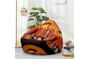 Mateju Puf, Fútbol Mundial 3D Hogar Puff Gigante, Sofá Puff Infantil Grande Sin Relleno, Sillas Bean Bag Chair de Color, Exterior e Interior Bean Bag Chair Adecuado (XL,Jugar al fútbol)