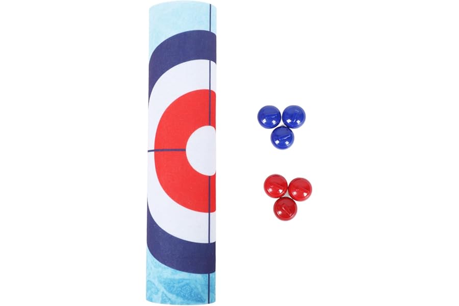 Dilwe Compact Tabletop Curling Strategy Game, Safe Toy Game for Kids and Adults, Fun Family Entertainment for Home and Travel