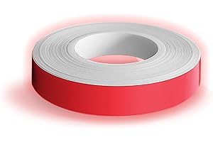 4R QUATTROERRE.IT Bandes Wheel Stripes Fluorescents pour les Jantes des Motos, Rouge, 9 mm x 6 mt