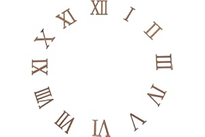 Artibetter Reemplazo de números de reloj de madera: 12 piezas de bricolaje reloj digital números romanos árabes agujas del reloj accesorios para la decoración de la pared