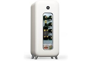 KLARSTEIN Vinoteca para Vinos, Nevera Vino Una Zona, Botellas Vino, Proseco y Cervezas, Vinoteca Pequeña Puerta Cristal para Interior y Exterior, Nevera para Vinos Capacidad 15 Botellas