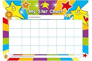 SuperStickers Tableau de récompense A4 avec 50 autocollants