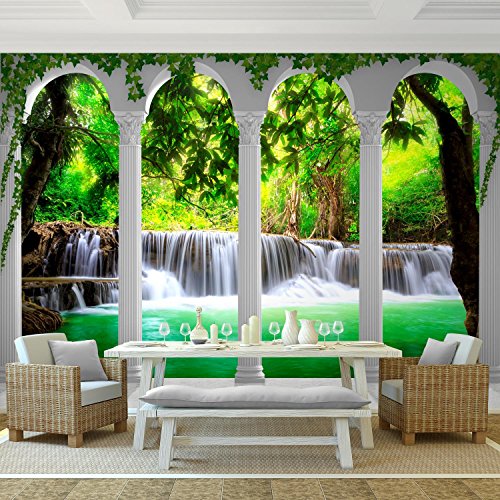 Fototapete Wasserfall 308 x 220 cm – Vliestapete – Wandtapete – Vlies Phototapete – Wand – Wandbilder XXL – !!! 100% MADE IN GERMANY !!! Runa Tapete 9030010b - 2