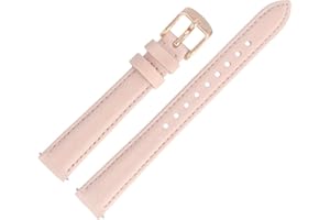 Fossil Bracelet de montre en cuir - Rose - 14 mm