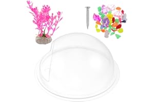 Alipis Wall Mounted Fish Tank Acrylic Aquarium Bowl 6.7 Inch Compact Fish Bowl for Home Decor with Transparent Design Suitable for and Plants