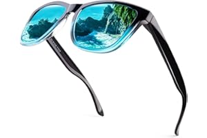 LINVO Occhiali da Sole Uomo Donna Polarizzati, Montatura Chiara Designer Protezione UV400 Guidare