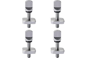 POXIAOER 4Pcs Surfboards Fin Screw 316 Stainless Steel Fin Bolt Kit Fin Plate Replacement Accessories for Long Board, Inflatable SUP, Paddle Boards, Silver