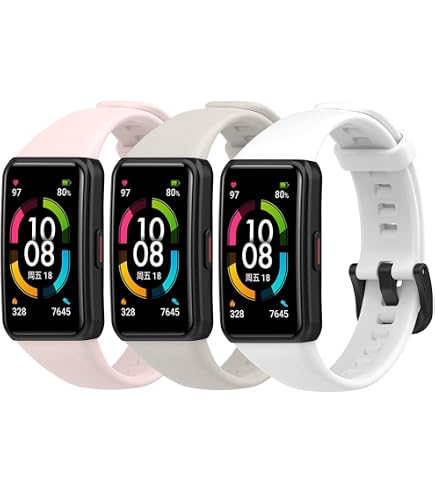 Ersatzarmband Aus Silikon Für Huawei Band 6 / 6 Pro / 6 NFC & Honor Band 6 – Schwarz, Mit Metallschließe