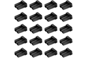 OPSTRAN SFP SFP+ SFP28 Dust Cover Fiber Optic Dust Caps Transceiver Plugs for LC Duplex Port, Black Silicone, 20pcs