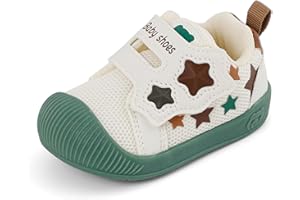 LACOFIA Zapatos Primeros Pasos Bebé Niños Calzado Respetuoso Bebé Zapatillas Deporte con Suela Goma Antideslizante Bebé