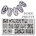 Born Pretty 12x6cm Lace Nail Art Stamping Plate Flower Image Plate BP-L045