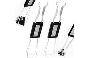 Bigxin 2Pcs Extractor de Teclas Teclado Removedor de Teclas, Extractor Keycap con 2 Cabezales Extractores Diferentes, Keycap Puller Herramienta de Extracción de Teclas y Eje (Negro)