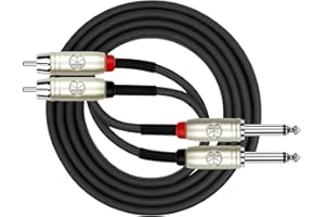 Kirlin câble Ap-403pr-06/BK – 6 pieds – Double RCA vers double 1/10,2 cm câble de raccordement