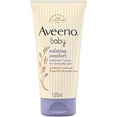 Aveeno Baby Calming Comfort Bedtime Lotion (1 x 150ml), Calming Lavender Scent & Prebiotic Oatmeal Baby Lotion, Gentle Formul