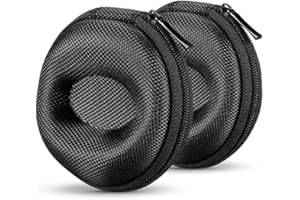 Ldirect 2 Stücke Reise Uhrenbox Tragbare Uhrenetui Single Armbanduhren Uhrenbox mit Reißverschluss für Armbanduhren und Smart Watch bis 50 Millimeter (Schwarz)