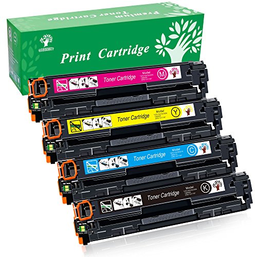 GREENSKY 4 paquetes cartucho de t  ner compartible de reemplazo para HP 131X CF210X CF211A CF212A CF213A para HP LaserJet Pro 200 Color M251n  Color M276n  M251nw  M276nw Impresora -  1 Negro  1 Cian  1 Amarillo  1 Magenta 